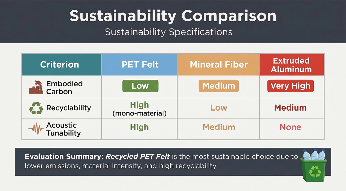 Integrated sustainability begins with smarter material choices, long before installation